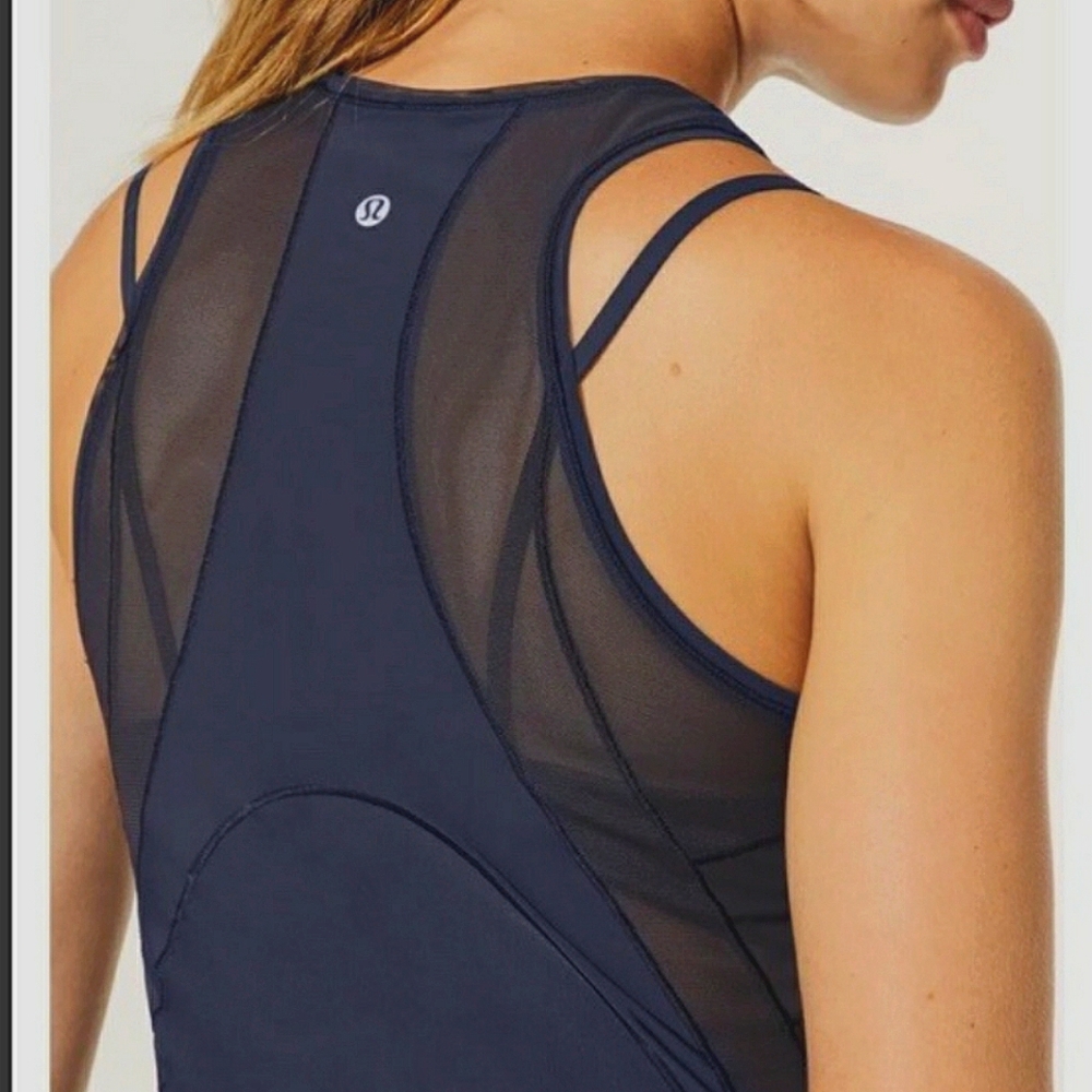 Lululemon Fresh In Mesh, Built In Sportsbra, Mesh Panel, Muscle Tank - Picture 2 of 14